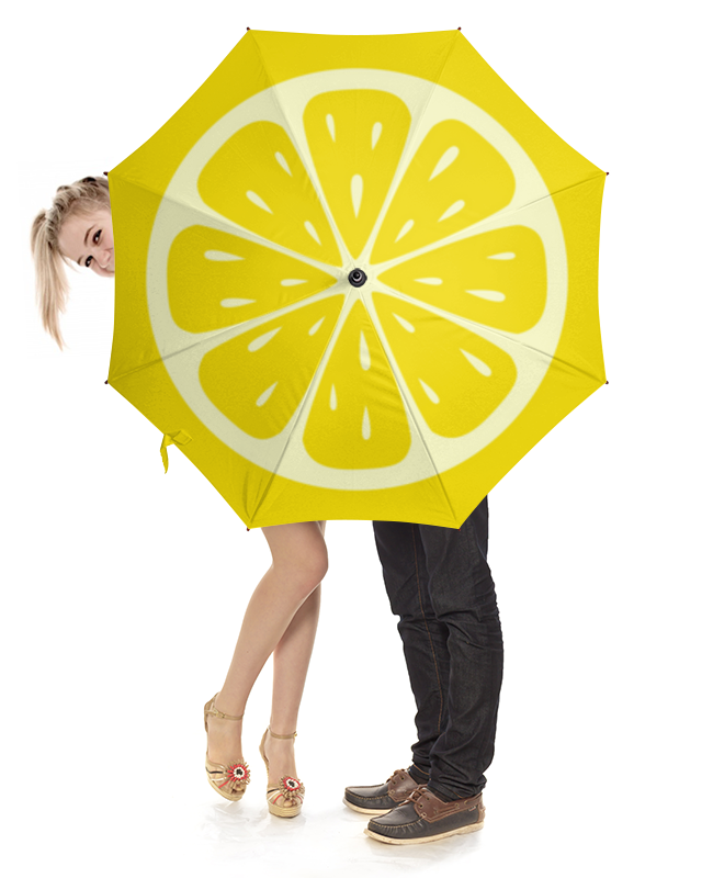 Printio Зонт-трость с деревянной ручкой Лимон зонт желтый