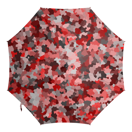 Заказать зонт в Москве. Зонт-трость с деревянной ручкой Серо-красненькие кристаллики  от mistral3000@mail.ru - готовые дизайны и нанесение принтов.