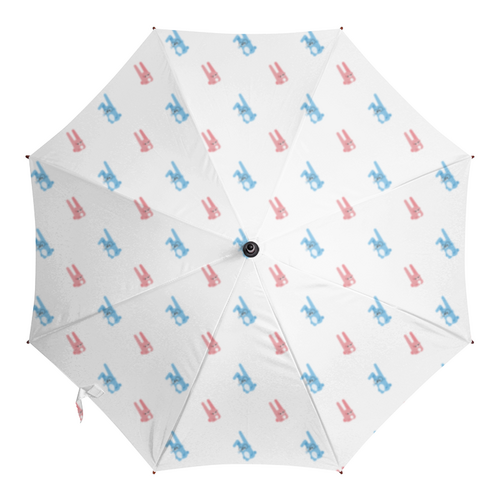 Заказать зонт в Москве. Зонт-трость с деревянной ручкой Зайчатки Разума от Дмитрий Соколов - готовые дизайны и нанесение принтов.