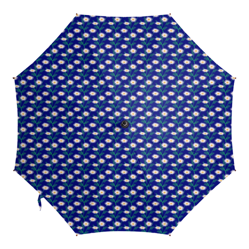 Заказать зонт в Москве. Зонт-трость с деревянной ручкой Ромашки от Лана  - готовые дизайны и нанесение принтов.