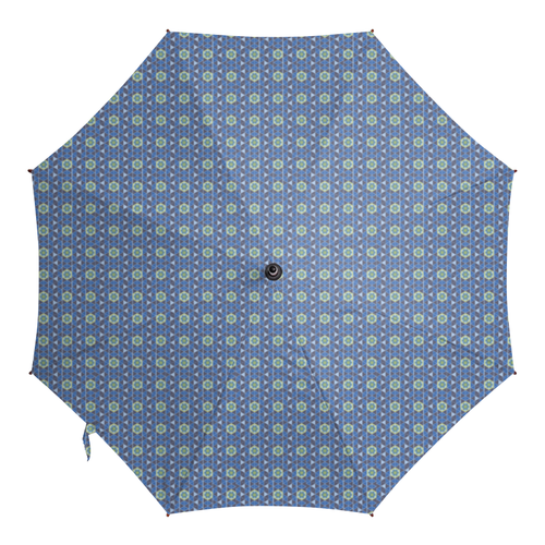 Заказать зонт в Москве. Зонт-трость с деревянной ручкой Геометрический орнамент от valezar - готовые дизайны и нанесение принтов.