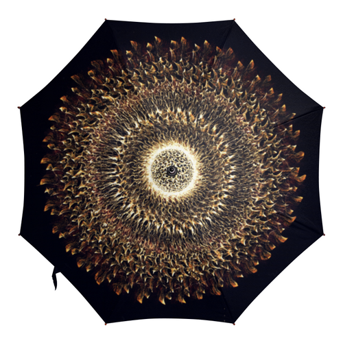 Заказать зонт в Москве. Зонт-трость с деревянной ручкой Зонтомандала 6 от Denis Suhonosov - готовые дизайны и нанесение принтов.