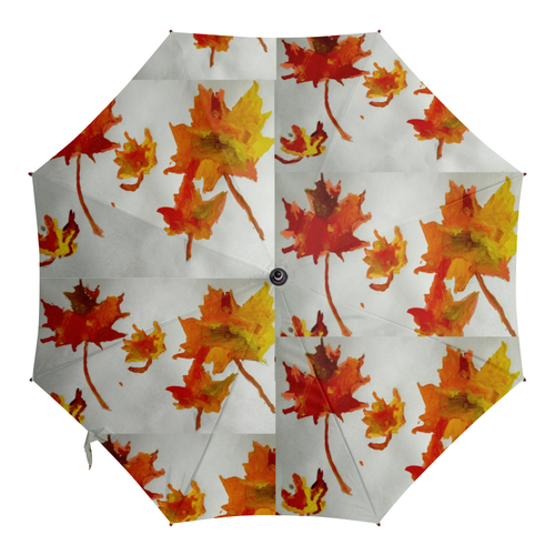 Заказать зонт в Москве. Зонт-трость с деревянной ручкой Осенние листья от mrs-snit@yandex.ru - готовые дизайны и нанесение принтов.
