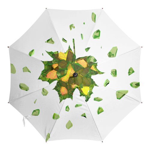 Заказать зонт в Москве. Зонт-трость с деревянной ручкой Осень близко... от FireFoxa - готовые дизайны и нанесение принтов.