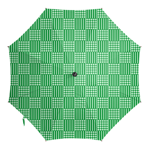 Заказать зонт в Москве. Зонт-трость с деревянной ручкой Горох и линия от valezar - готовые дизайны и нанесение принтов.