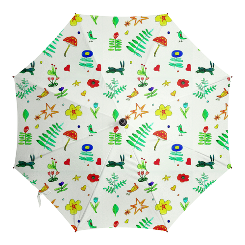 Заказать зонт в Москве. Зонт-трость с деревянной ручкой Зонт-трость Финская тема от mrs-snit@yandex.ru - готовые дизайны и нанесение принтов.