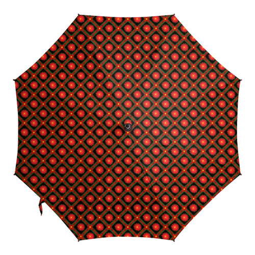 Заказать зонт в Москве. Зонт-трость с деревянной ручкой Темный геометрический узор от valezar - готовые дизайны и нанесение принтов.
