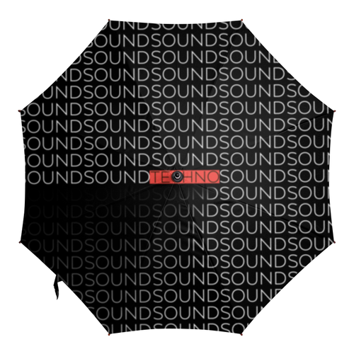 Заказать зонт в Москве. Зонт-трость с деревянной ручкой Techno sound от cubik art  - готовые дизайны и нанесение принтов.