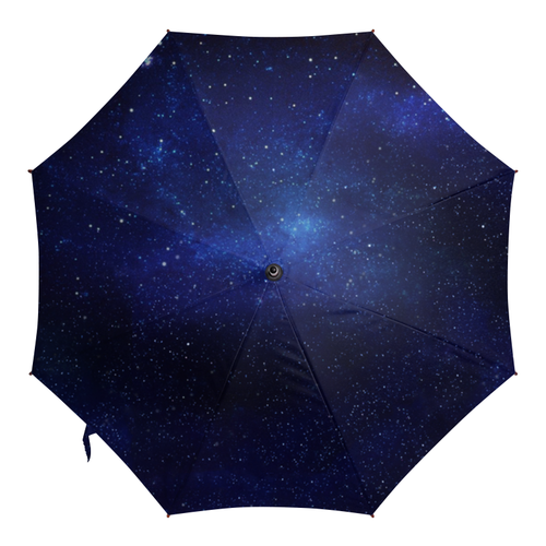 Заказать зонт в Москве. Зонт-трость с деревянной ручкой Вселенная от The Spaceway  - готовые дизайны и нанесение принтов.