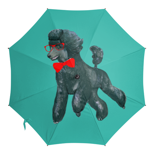 Заказать зонт в Москве. Зонт-трость с деревянной ручкой Моя любимая собака от juliafast77 - готовые дизайны и нанесение принтов.