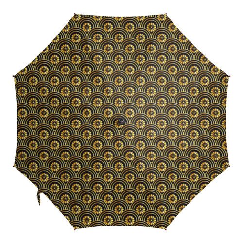 Заказать зонт в Москве. Зонт-трость с деревянной ручкой Японский узор от BeliySlon - готовые дизайны и нанесение принтов.