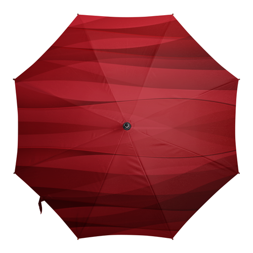 Заказать зонт в Москве. Зонт-трость с деревянной ручкой Красная абстракция от BeliySlon - готовые дизайны и нанесение принтов.