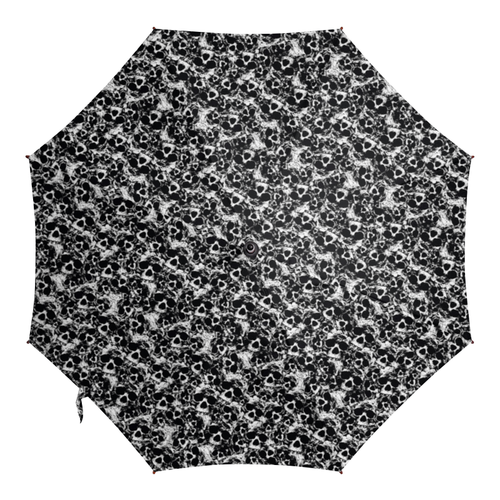 Заказать зонт в Москве. Зонт-трость с деревянной ручкой Камуфляж "Черепа" от Аня Лукьянова - готовые дизайны и нанесение принтов.
