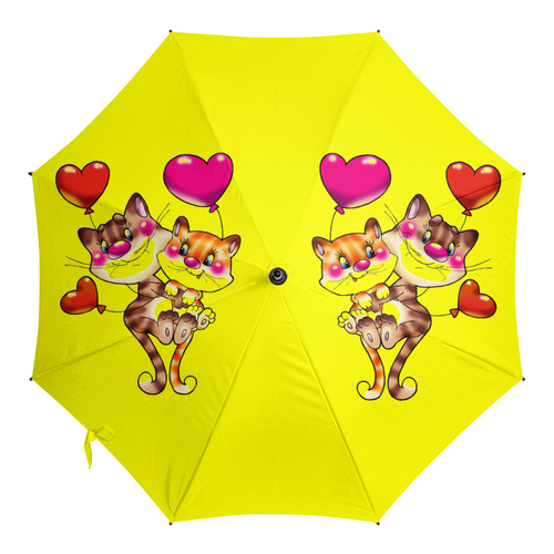 Заказать зонт в Москве. Зонт-трость с деревянной ручкой любовь от Arrow92 - готовые дизайны и нанесение принтов.