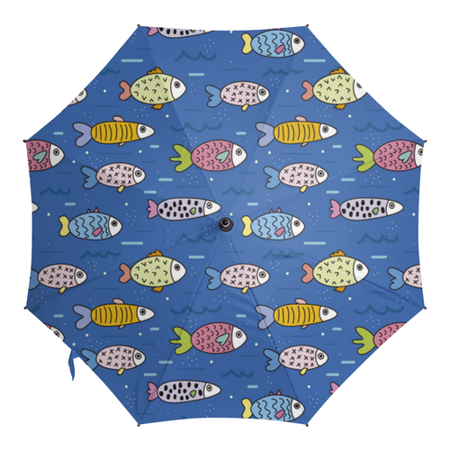 Заказать зонт в Москве. Зонт-трость с деревянной ручкой под водой от Александр Мурадов - готовые дизайны и нанесение принтов.