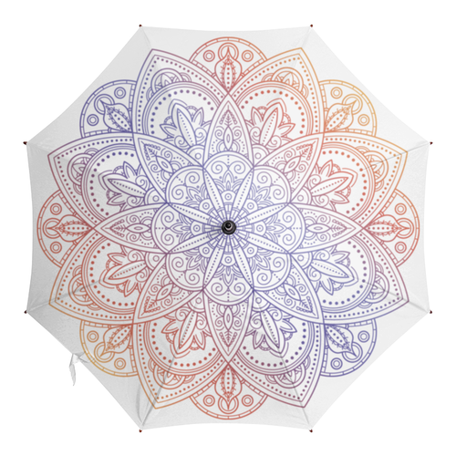 Заказать зонт в Москве. Зонт-трость с деревянной ручкой Мандала от Antaya - готовые дизайны и нанесение принтов.