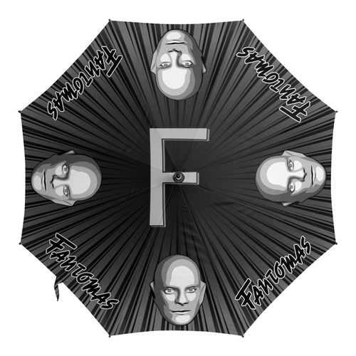 Заказать зонт в Москве. Зонт-трость с деревянной ручкой Fantomas Design от balden - готовые дизайны и нанесение принтов.