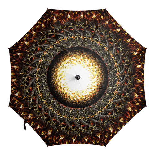 Заказать зонт в Москве. Зонт-трость с деревянной ручкой Зонтомандала 4 от Denis Suhonosov - готовые дизайны и нанесение принтов.
