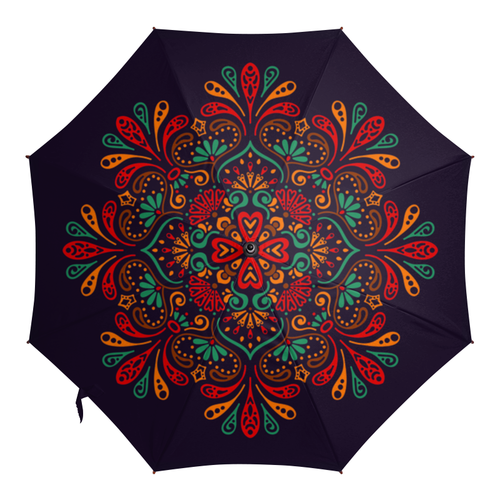 Заказать зонт в Москве. Зонт-трость с деревянной ручкой Кружевной от BeliySlon - готовые дизайны и нанесение принтов.