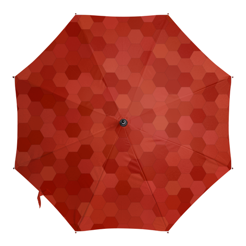 Заказать зонт в Москве. Зонт-трость с деревянной ручкой Цветные соты от BeliySlon - готовые дизайны и нанесение принтов.