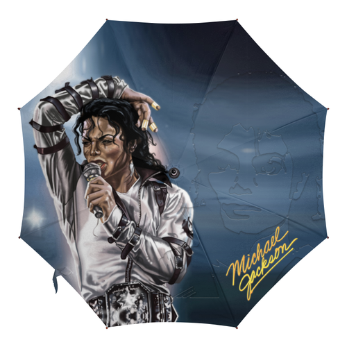 Заказать зонт в Москве. Зонт-трость с деревянной ручкой Michael Jackson Design от balden - готовые дизайны и нанесение принтов.