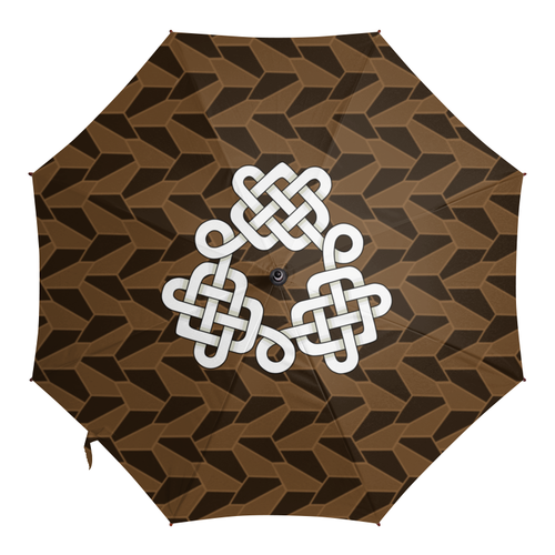 Заказать зонт в Москве. Зонт-трость с деревянной ручкой Вересковый мёд от Soluvel  - готовые дизайны и нанесение принтов.
