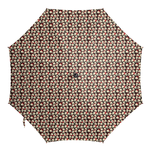 Заказать зонт в Москве. Зонт-трость с деревянной ручкой Черепа от Leichenwagen - готовые дизайны и нанесение принтов.