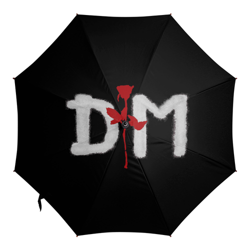 Заказать зонт в Москве. Зонт-трость с деревянной ручкой Depeche Mode от Leichenwagen - готовые дизайны и нанесение принтов.