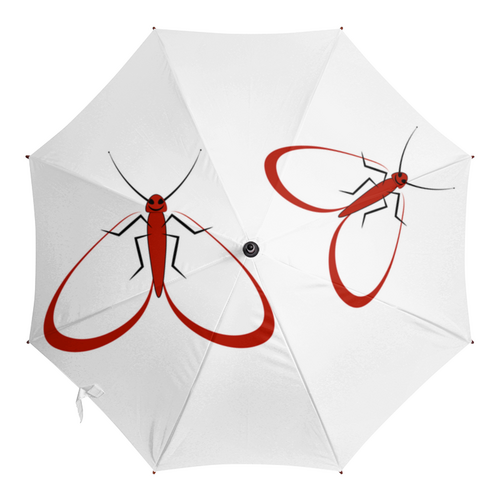 Заказать зонт в Москве. Зонт-трость с деревянной ручкой Мотыльки от p_i_r_a_n_y_a  - готовые дизайны и нанесение принтов.