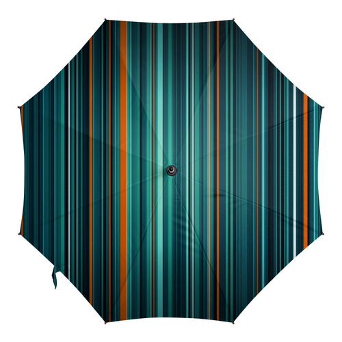 Заказать зонт в Москве. Зонт-трость с деревянной ручкой Полосатая абстракция от BeliySlon - готовые дизайны и нанесение принтов.