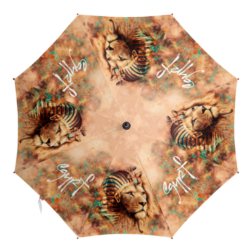 Заказать зонт в Москве. Зонт-трость с деревянной ручкой ☥ Egypt Leo ☥ от balden - готовые дизайны и нанесение принтов.