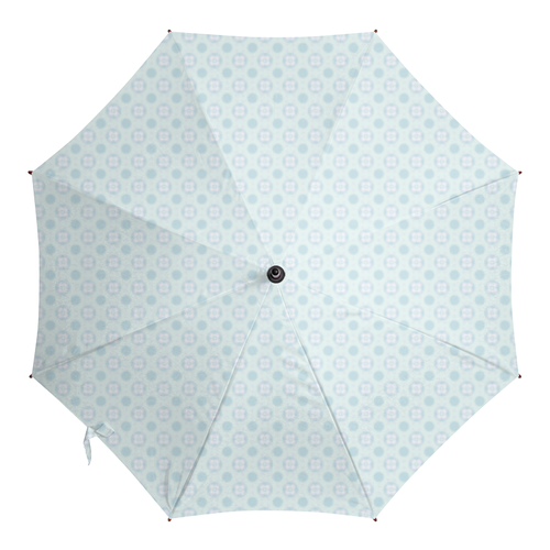 Заказать зонт в Москве. Зонт-трость с деревянной ручкой Голубой узор от valezar - готовые дизайны и нанесение принтов.