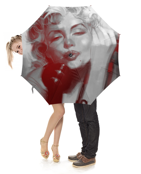 Заказать зонт в Москве. Зонт-трость с деревянной ручкой Мадонна от Наталья Чернова - готовые дизайны и нанесение принтов.
