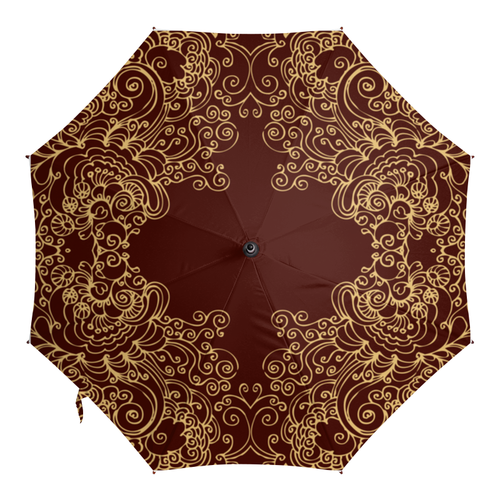 Заказать зонт в Москве. Зонт-трость с деревянной ручкой Узорный от BeliySlon - готовые дизайны и нанесение принтов.