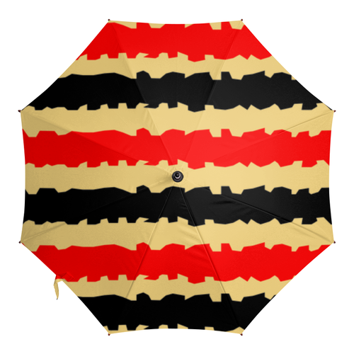 Заказать зонт в Москве. Зонт-трость с деревянной ручкой Полоски с рванными краями от valezar - готовые дизайны и нанесение принтов.