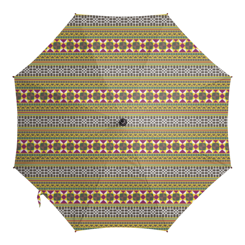 Заказать зонт в Москве. Зонт-трость с деревянной ручкой Разноцветный геометрический орнамент от valezar - готовые дизайны и нанесение принтов.