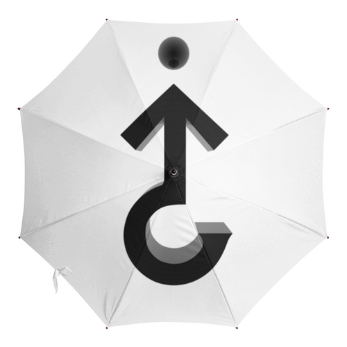 Заказать зонт в Москве. Зонт-трость с деревянной ручкой The Veiled Path от GeekFox  - готовые дизайны и нанесение принтов.