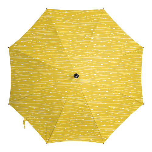 Заказать зонт в Москве. Зонт-трость с деревянной ручкой Жёлтая абстракция от BeliySlon - готовые дизайны и нанесение принтов.