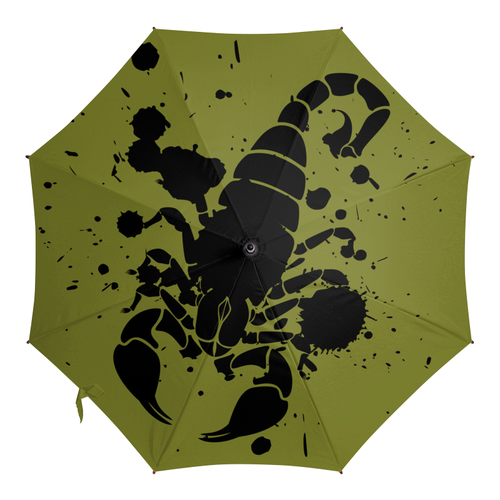Заказать зонт в Москве. Зонт-трость с деревянной ручкой Скорпион (24.10-21.11) от Apfelbaum - готовые дизайны и нанесение принтов.