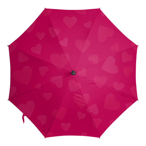 Заказать зонт в Москве. Зонт-трость с деревянной ручкой Зонт сердечки  от おっねくちさけ - готовые дизайны и нанесение принтов.