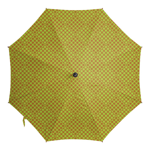 Заказать зонт в Москве. Зонт-трость с деревянной ручкой Горох в квадрате от valezar - готовые дизайны и нанесение принтов.