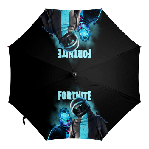 Заказать зонт в Москве. Зонт-трость с деревянной ручкой FORTNITE от geekbox - готовые дизайны и нанесение принтов.