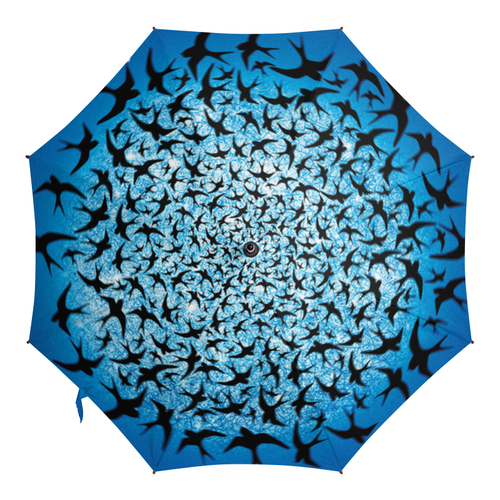 Заказать зонт в Москве. Зонт-трость с деревянной ручкой -видать к дождю от Наталья Чернова - готовые дизайны и нанесение принтов.