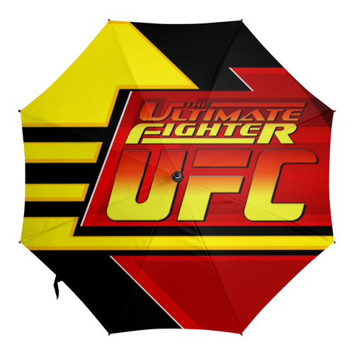 Заказать зонт в Москве. Зонт-трость с деревянной ручкой Ultimate Fighting Championship от balden - готовые дизайны и нанесение принтов.