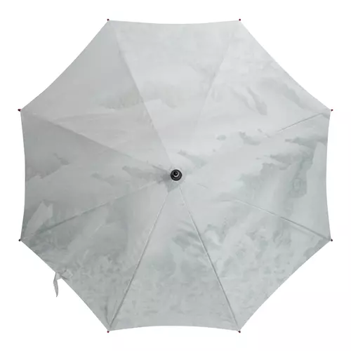 Заказать зонт в Москве. Зонт-трость с деревянной ручкой Морозный узор от Anstey  - готовые дизайны и нанесение принтов.