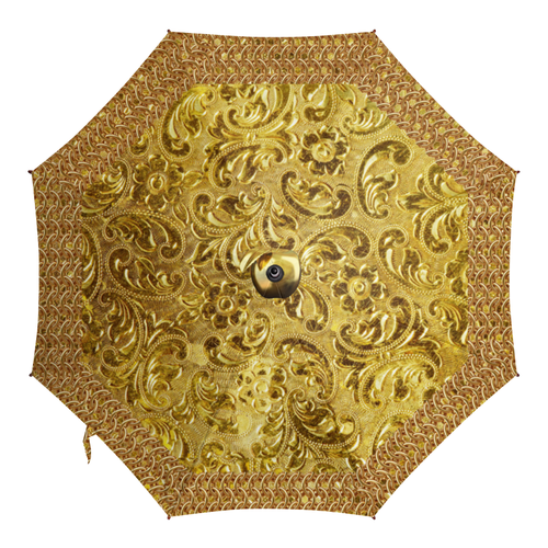 Заказать зонт в Москве. Зонт-трость с деревянной ручкой Золото от multikot - готовые дизайны и нанесение принтов.