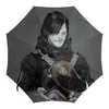 Заказать зонт в Москве. Зонт-трость с деревянной ручкой Death Stranding от Дана Столыпина - готовые дизайны и нанесение принтов.
