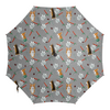 Заказать зонт в Москве. Зонт-трость с деревянной ручкой Летний корги от juliafast77 - готовые дизайны и нанесение принтов.