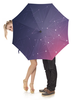 Заказать зонт в Москве. Зонт-трость с деревянной ручкой Звездное небо от beliybro beliybro - готовые дизайны и нанесение принтов.