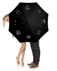 Заказать зонт в Москве. Зонт-трость с деревянной ручкой котыки от Наталья Чернова - готовые дизайны и нанесение принтов.